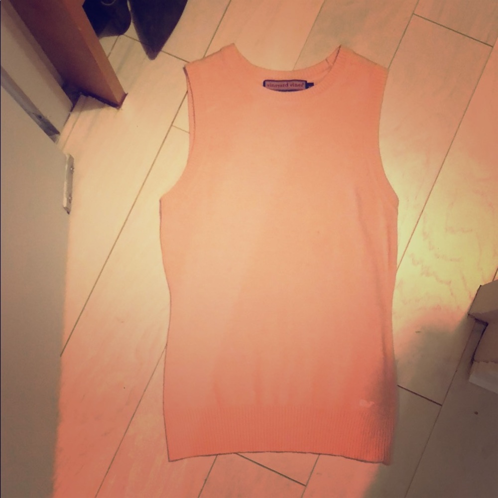 Vineyard vines pink cashmere sleeveless vest